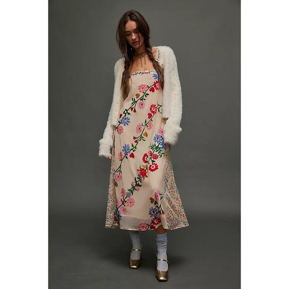 Free people Dresses & Skirts - Free People Falling Petals Velvet Maxi Dress Large Sold Out
